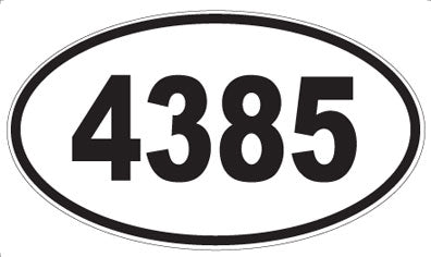 4385 - Oval Sticker