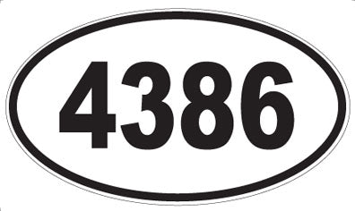 4386 - Oval Sticker