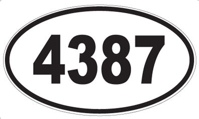 4387 - Oval Sticker