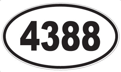4388 - Oval Sticker