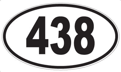 438 - Oval Sticker