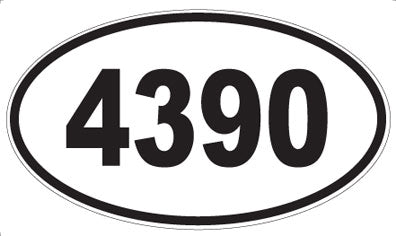 4390 - Oval Sticker