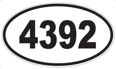 4392 - Oval Sticker