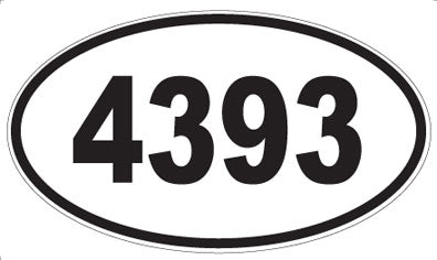 4393 - Oval Sticker