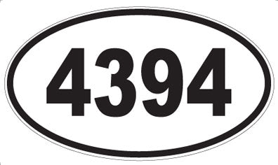 4394 - Oval Sticker