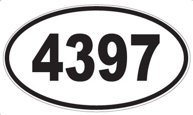 4397 - Oval Sticker