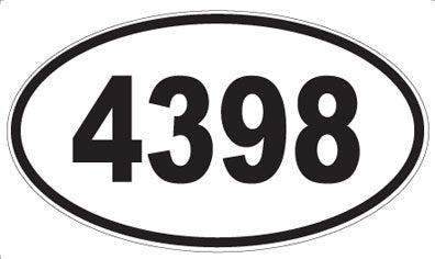 4398 - Oval Sticker