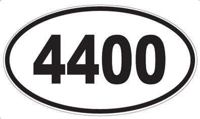 4400 - Oval Sticker