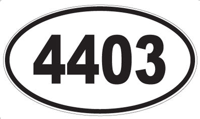 4403 - Oval Sticker