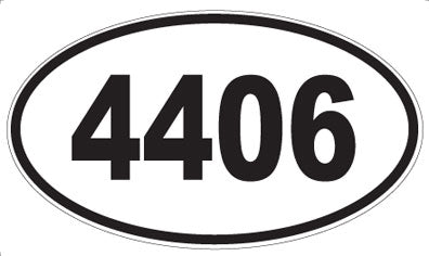 4406 - Oval Sticker