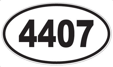 4407 - Oval Sticker