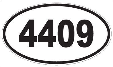 4409 - Oval Sticker