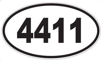 4411 - Oval Sticker