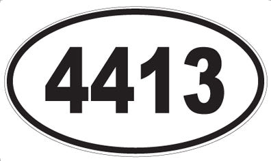 4413 - Oval Sticker