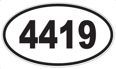 4419 - Oval Sticker