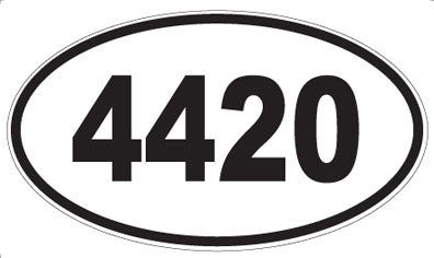 4420 - Oval Sticker