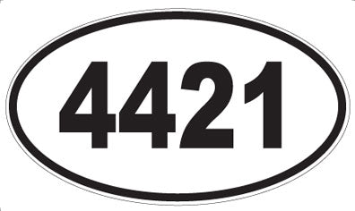 4421 - Oval Sticker