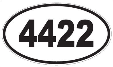 4422 - Oval Sticker