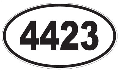 4423 - Oval Sticker