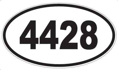 4428 - Oval Sticker