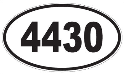 4430 - Oval Sticker