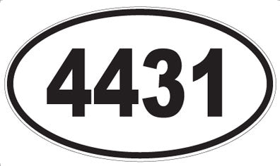 4431 - Oval Sticker