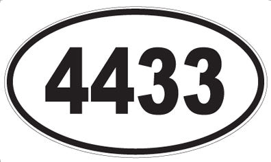 4433 - Oval Sticker