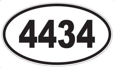 4434 - Oval Sticker