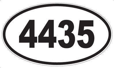 4435 - Oval Sticker