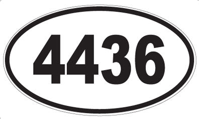 4436 - Oval Sticker
