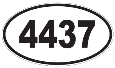 4437 - Oval Sticker