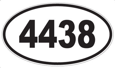 4438 - Oval Sticker