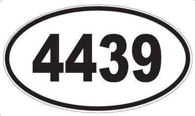 4439 - Oval Sticker