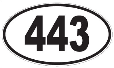 443 - Oval Sticker