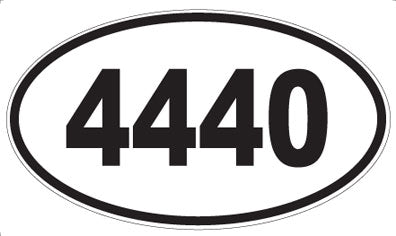 4440 - Oval Sticker