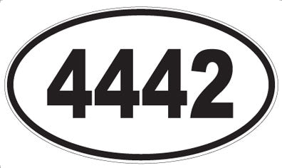 4442 - Oval Sticker