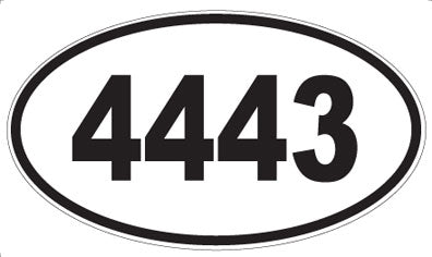 4443 - Oval Sticker
