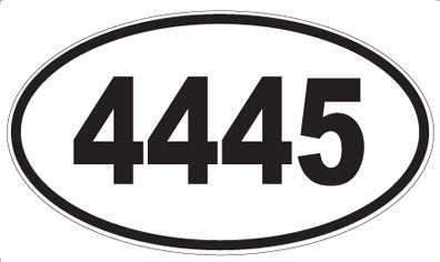 4445 - Oval Sticker