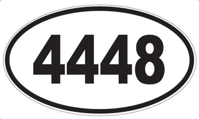 4448 - Oval Sticker
