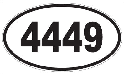 4449 - Oval Sticker
