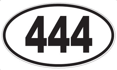 444 - Oval Sticker