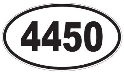 4450 - Oval Sticker