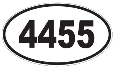 4455 - Oval Sticker