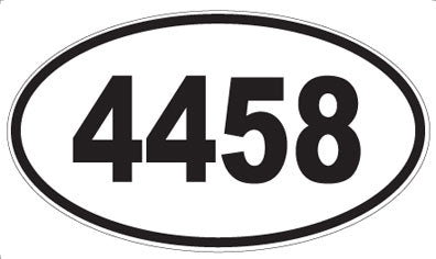4458 - Oval Sticker