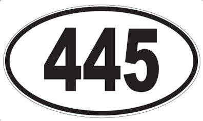 445 - Oval Sticker