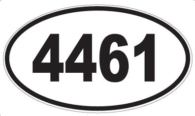 4461 - Oval Sticker