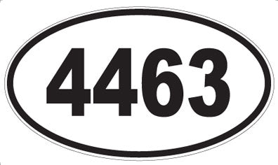 4463 - Oval Sticker