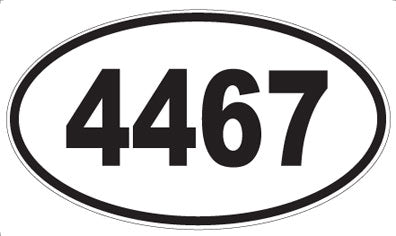 4467 - Oval Sticker