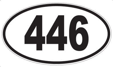 446 - Oval Sticker