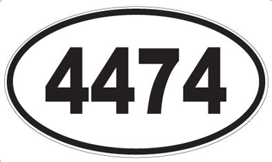 4474 - Oval Sticker